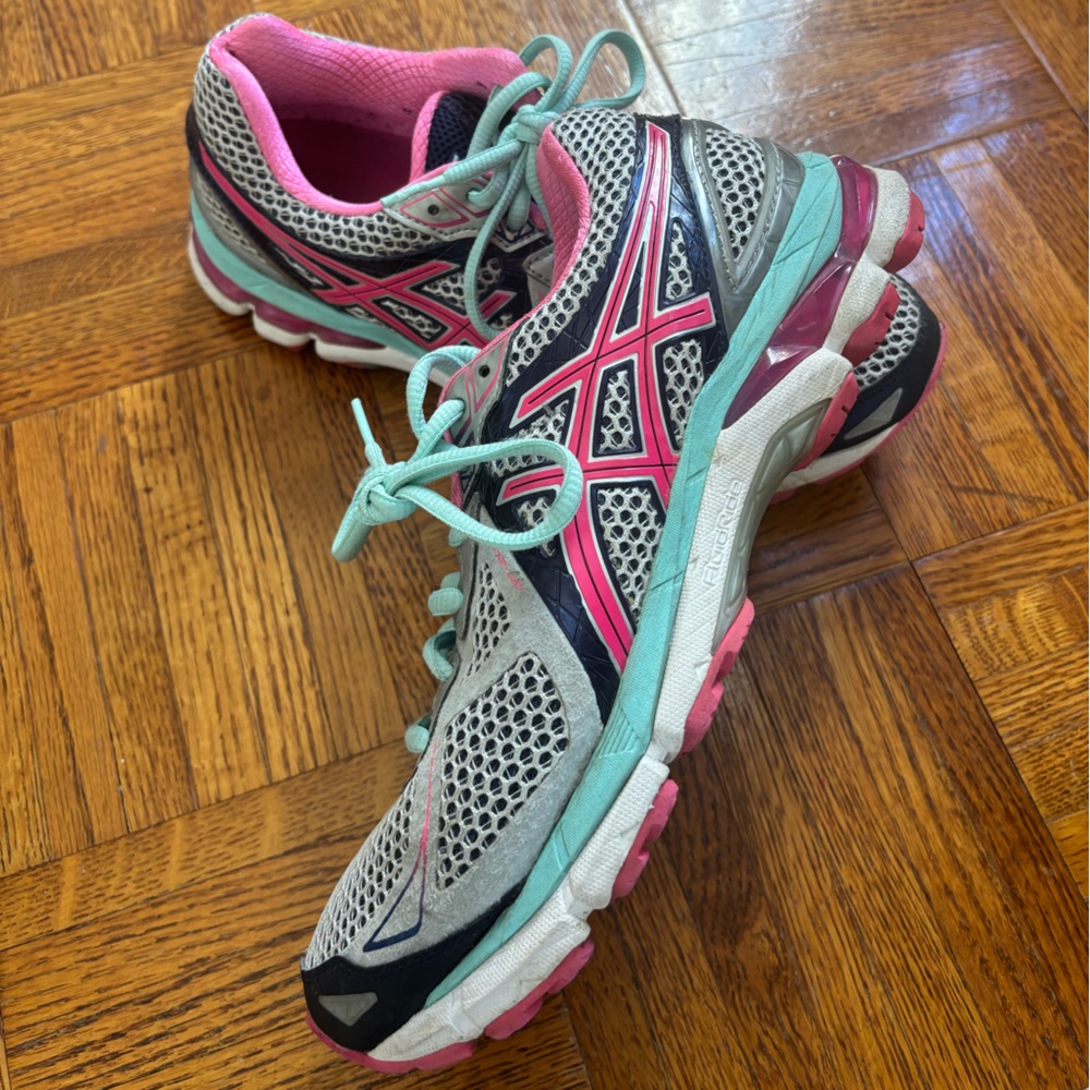 Asics Vibrant Pink and Gray Sneakers